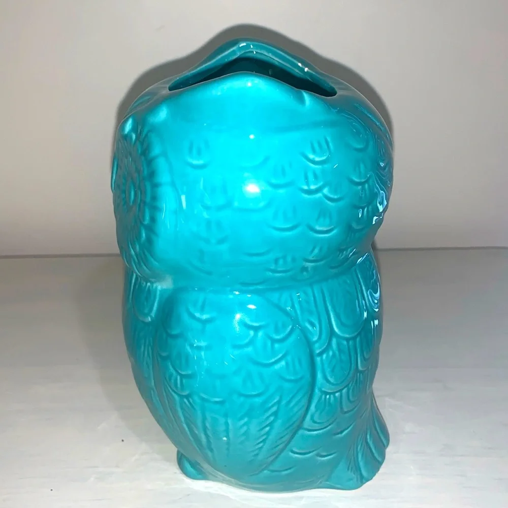 Turquoise Owl Vase